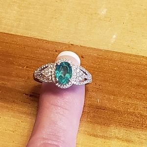 Genuine Brazilian Emerald Ring, sz 8